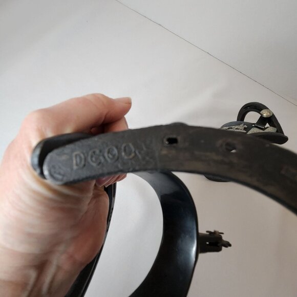 Vintage Western Cowboy Horseshoe W/ Silver Plated Spurs Bookends - Picture 8 of 9